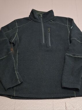 Kuhl Interceptr Sweater Mens M Blue 1/4 Zip Pullover Fleece Outdoor Hiking